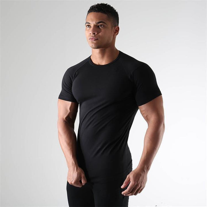 Fitness Short Sleeve Men's Sports Running Training Clothes Elastic - Super Amazing Store