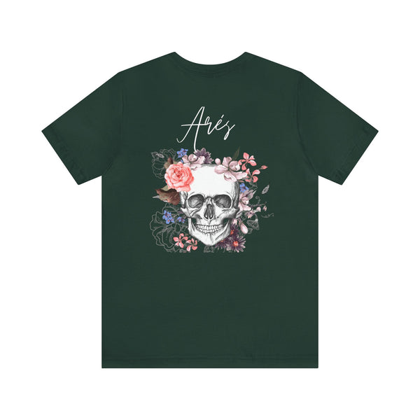 Flower Skeleton T-shirt Forest Print Short Sleeve - Super Amazing Store