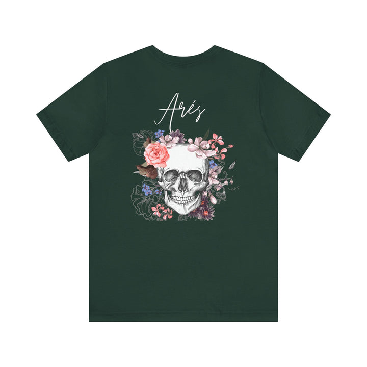 Flower Skeleton T-shirt Forest Print Short Sleeve - Super Amazing Store