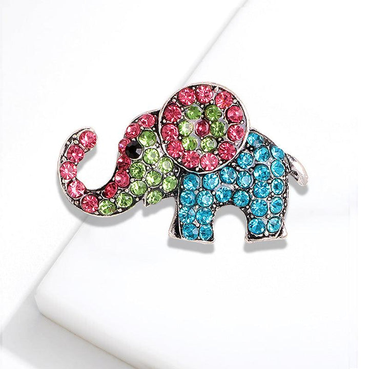 Full Diamond Elephant Brooch Cute Animal - Super Amazing Store