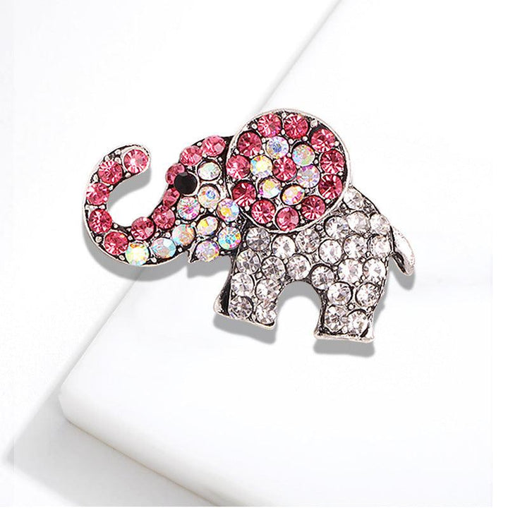 Full Diamond Elephant Brooch Cute Animal - Super Amazing Store