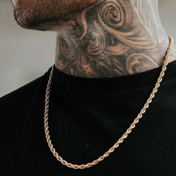 Hemp Flowers Chain Hip Hop Male Twisted String Chain Necklace - Super Amazing Store