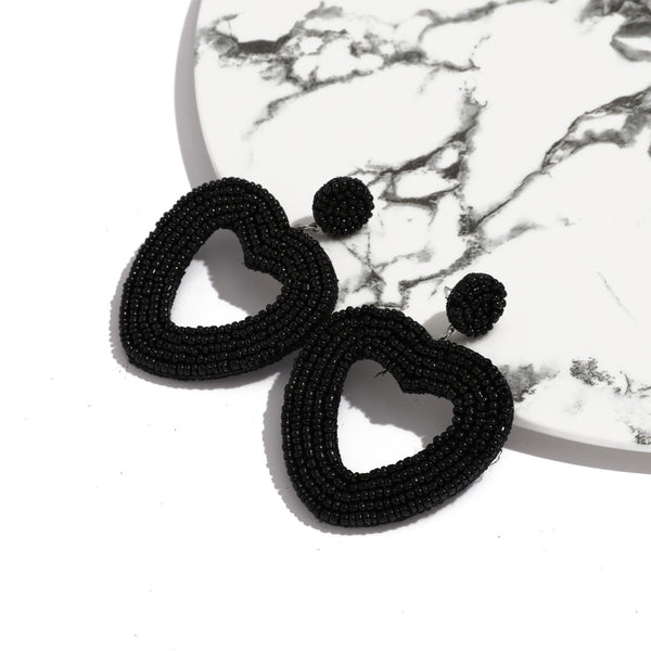 High-key Eardrop Elegant Heart Bead Women - Super Amazing Store