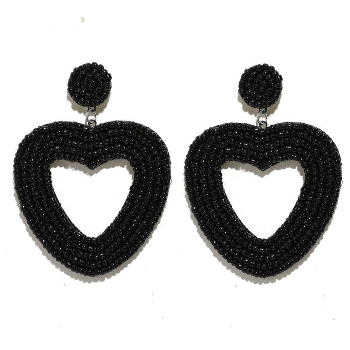 High-key Eardrop Elegant Heart Bead Women - Super Amazing Store