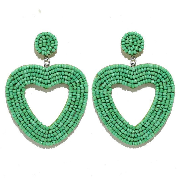 High-key Eardrop Elegant Heart Bead Women - Super Amazing Store