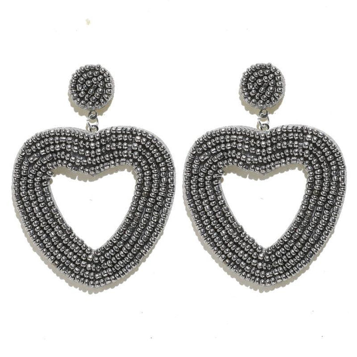 High-key Eardrop Elegant Heart Bead Women - Super Amazing Store