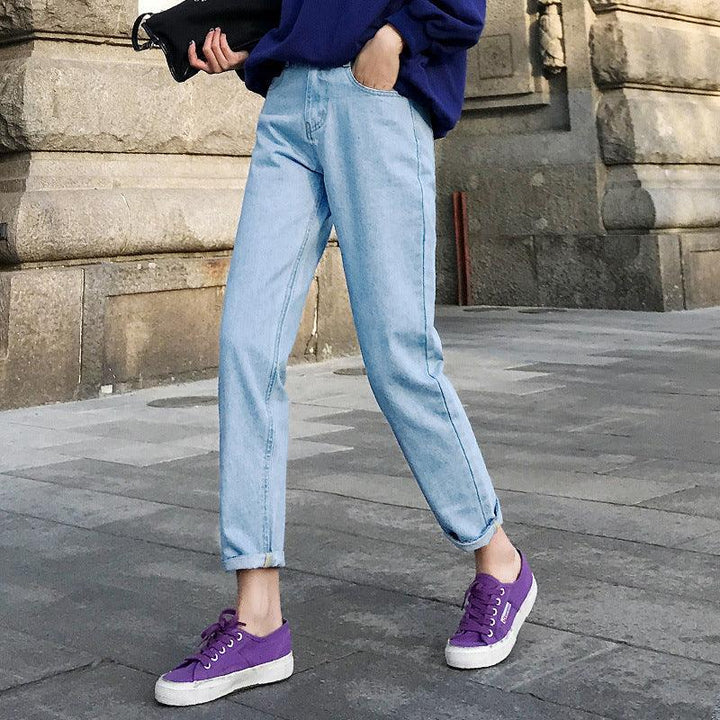 High-Waisted Pants For Women Casual Jeans Fashion Denim Trouser Streetwear - Super Amazing Store