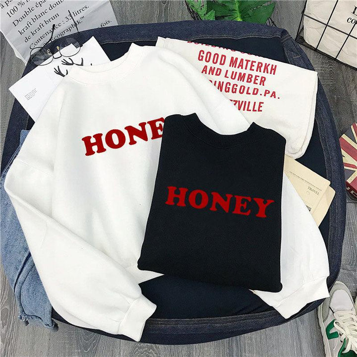 Honey Print Hoodies Winter Women - Super Amazing Store