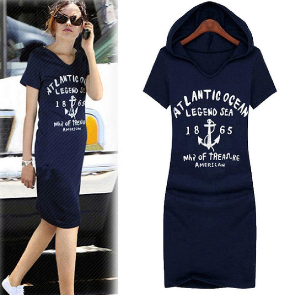 Korean Version Casual Loose Short Sleeves Slimming Dress - Super Amazing Store