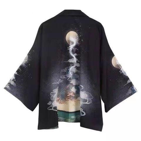 Loose Fitting Men's And Women's Quarter Sleeved Kimono Jacket - Super Amazing Store