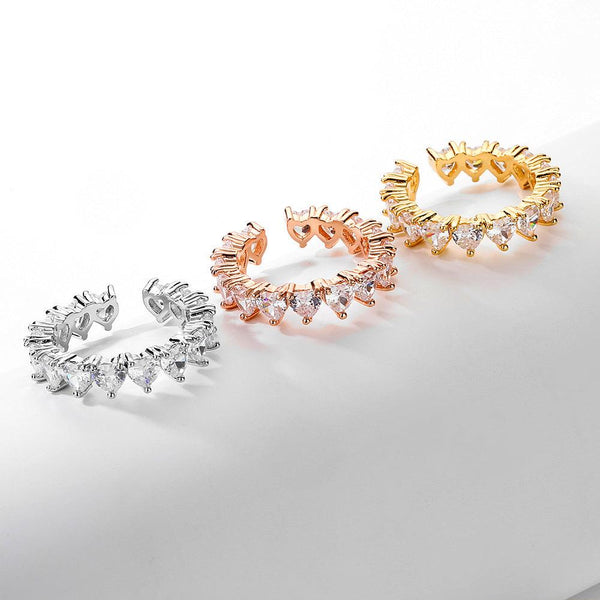 Love Open-end Zircon Ring Women - Super Amazing Store