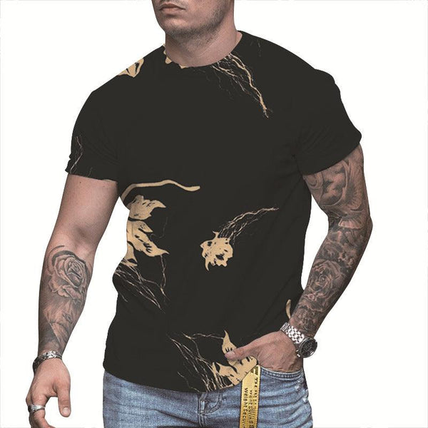 Men's 3D Printed Personalized Short Sleeved Round Neck - Super Amazing Store