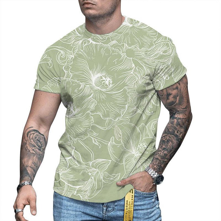 Men's 3D Printed Personalized Short Sleeved Round Neck - Super Amazing Store