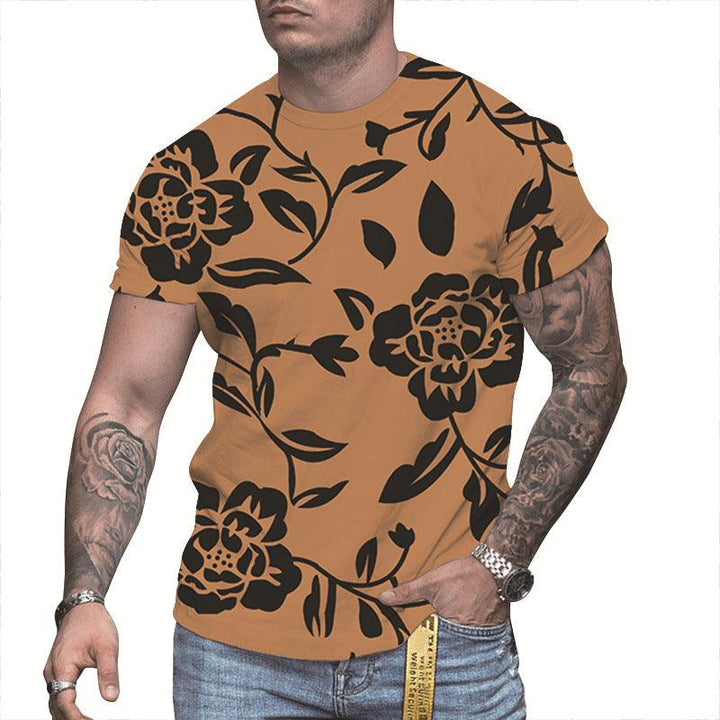 Men's 3D Printed Personalized Short Sleeved Round Neck - Super Amazing Store