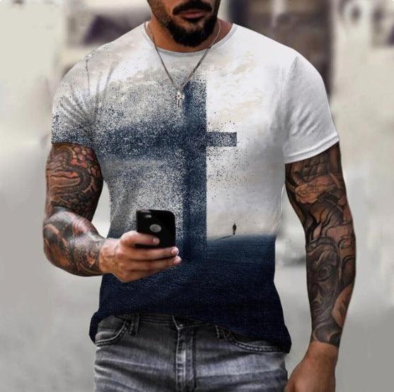 Men's 3D Printed Short Sleeve T-shirt Top - Super Amazing Store