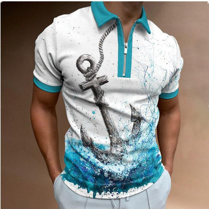 Men's Casual Short Sleeve Lapel Polo T-Shirt - Super Amazing Store