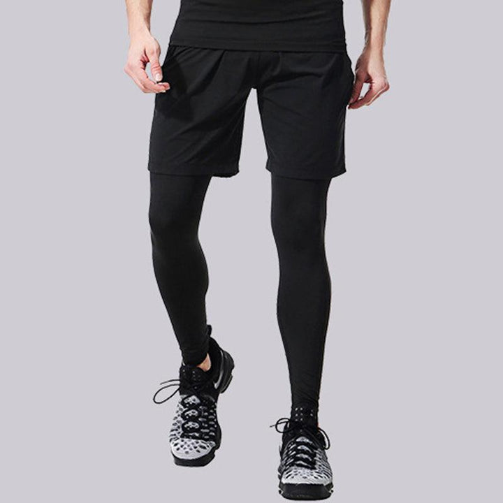 Men's Elastic Quick Drying All Black Tight Sports Pants - Super Amazing Store