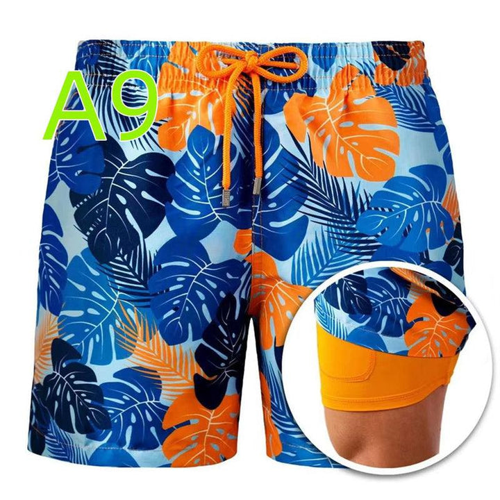 Men's Fashion Casual Sports Print Double Layer Shorts - Super Amazing Store