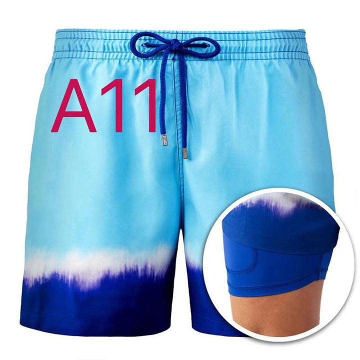 Men's Fashion Casual Sports Print Double Layer Shorts - Super Amazing Store