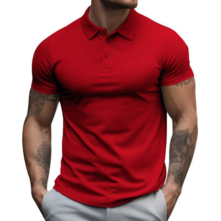 Men's Oversized Collar Solid Color T-shirt - Super Amazing Store