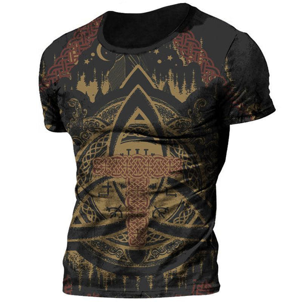 Men's Short-sleeved Shirt With Digital Printing - Super Amazing Store