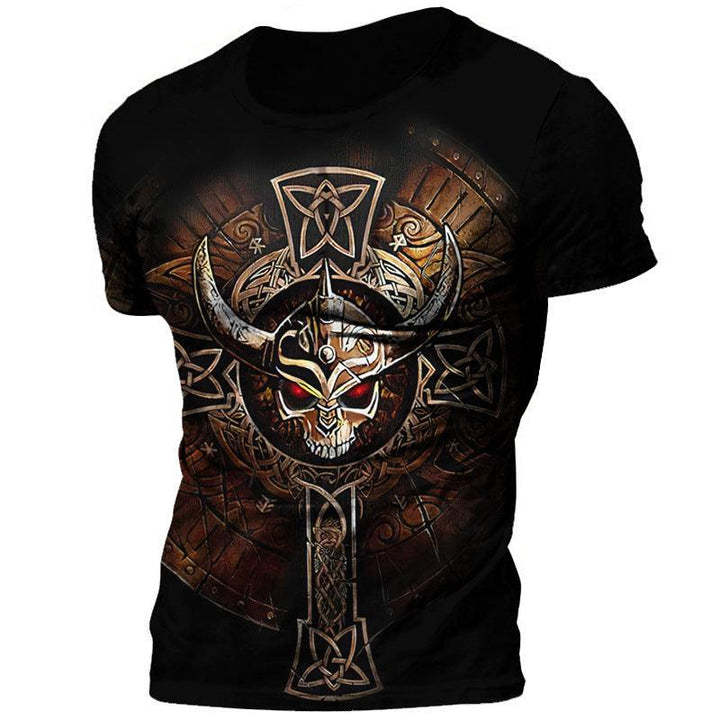 Men's Short-sleeved Shirt With Digital Printing - Super Amazing Store