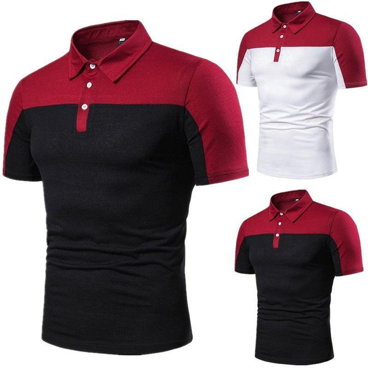 Men's Short Sleeved T-shirt With Dual Color Chest - Super Amazing Store
