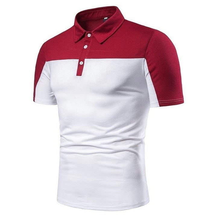 Men's Short Sleeved T-shirt With Dual Color Chest - Super Amazing Store