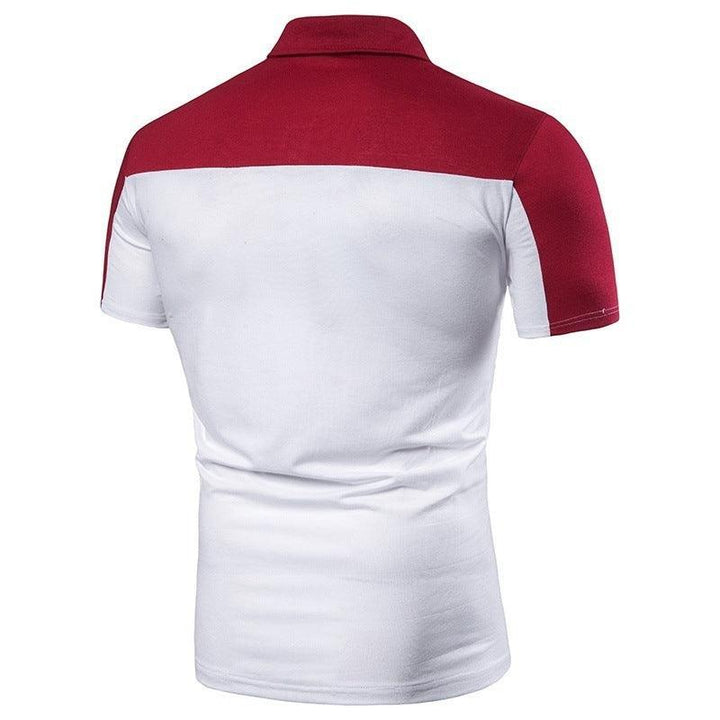 Men's Short Sleeved T-shirt With Dual Color Chest - Super Amazing Store