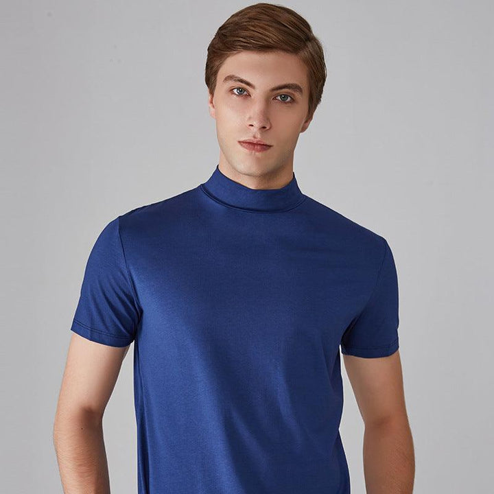 Men's Small Turtleneck Half Sleeve Bottoming Shirt - Super Amazing Store