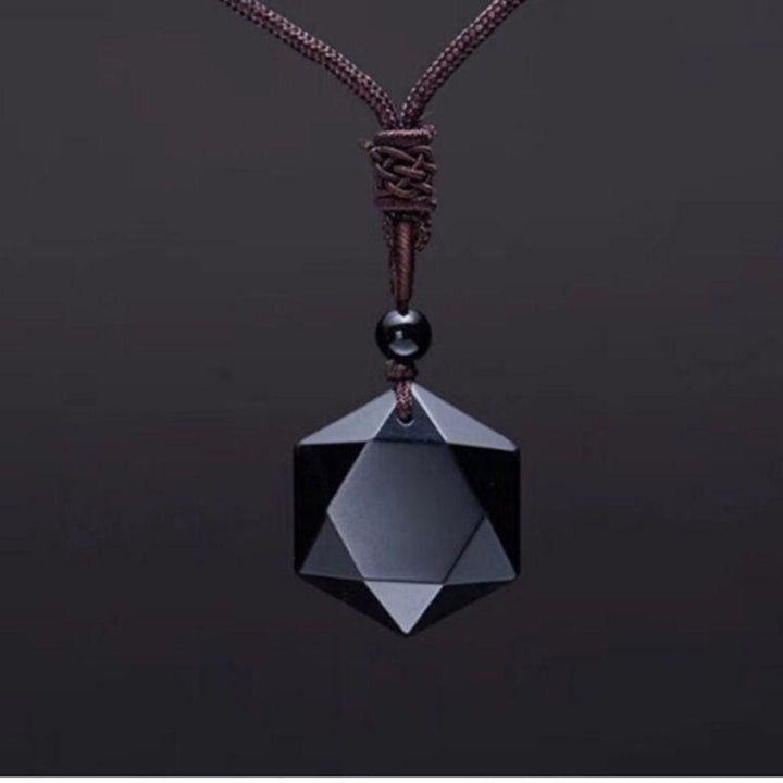 Natural Crystal Six-pointed Star Pendant Couple Necklace - Super Amazing Store