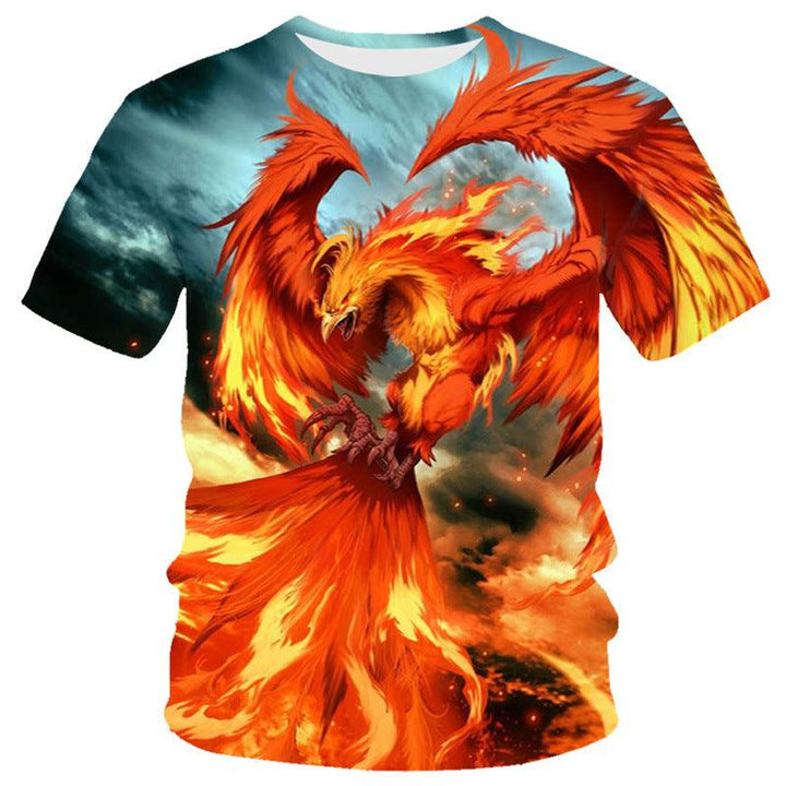 New Dragon Series 3D Digital Printing Men's Round-neck Short-sleeved T-shirt - Super Amazing Store