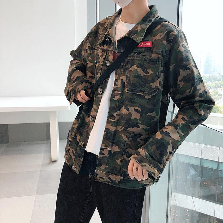 New Mens Camouflage Denim Jacket Coat Man Coats Jaqueta Masculino Jeans Jacket & Coats Fashion Design Autumn Brand Clothing - Super Amazing Store