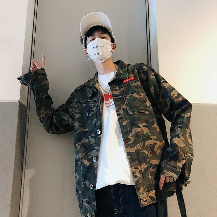 New Mens Camouflage Denim Jacket Coat Man Coats Jaqueta Masculino Jeans Jacket & Coats Fashion Design Autumn Brand Clothing - Super Amazing Store