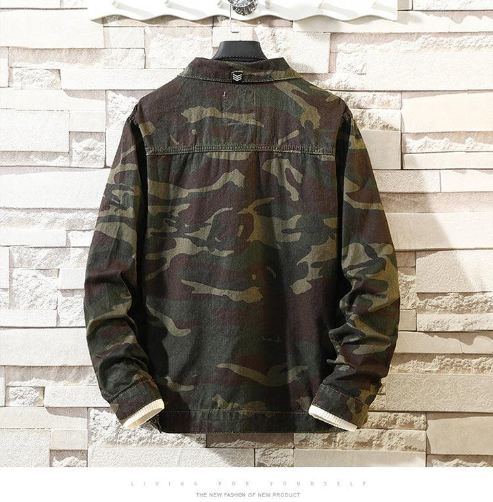 New Mens Camouflage Denim Jacket Coat Man Coats Jaqueta Masculino Jeans Jacket & Coats Fashion Design Autumn Brand Clothing - Super Amazing Store