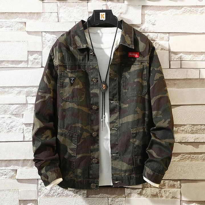 New Mens Camouflage Denim Jacket Coat Man Coats Jaqueta Masculino Jeans Jacket & Coats Fashion Design Autumn Brand Clothing - Super Amazing Store