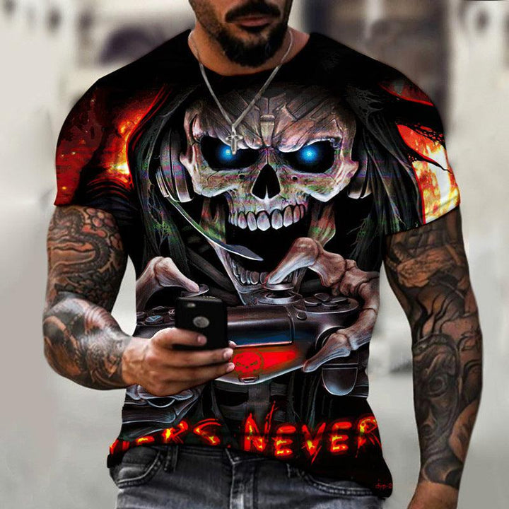 Summer Horror Skull 3d Men's T-shirt - Super Amazing Store