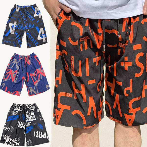 Printed Board Shorts Drawstring Casual Pants Summer - Super Amazing Store