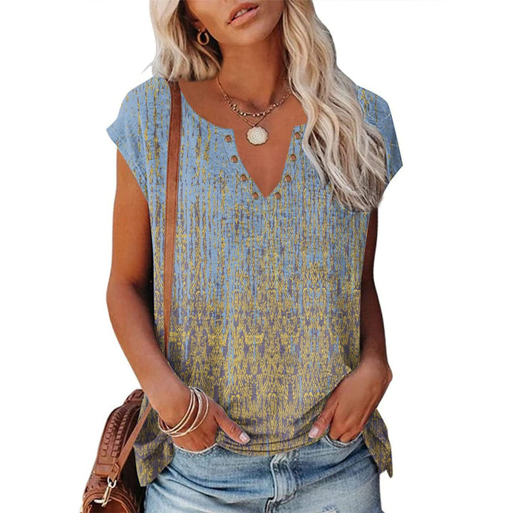 Printed V-neck Women's Tank Top - Super Amazing Store