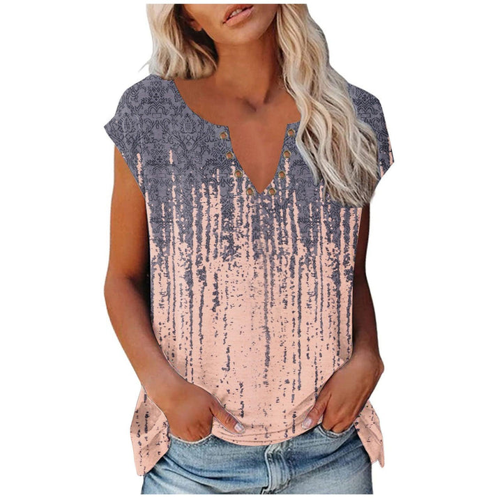 Printed V-neck Women's Tank Top - Super Amazing Store