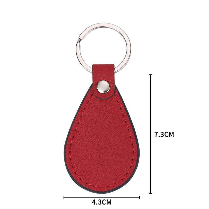 PU Leather Oval Metal Leather Keychain Leather Jewelry - Super Amazing Store