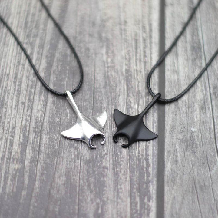 Punk Exaggerated Pendant Marine Animal Couple Accessories Devil Chic Personality Leather String Necklace - Super Amazing Store