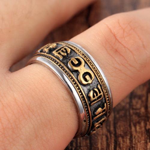 Retro Rotating Six-character Mantra Ring - Super Amazing Store