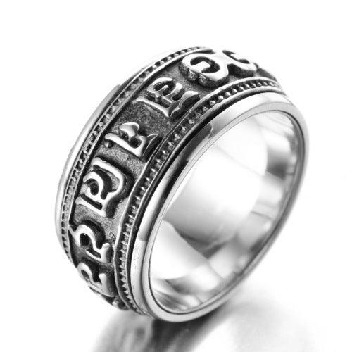 Retro Rotating Six-character Mantra Ring - Super Amazing Store