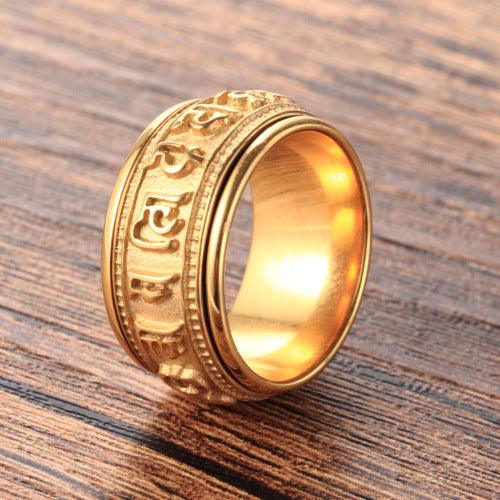 Retro Rotating Six-character Mantra Ring - Super Amazing Store