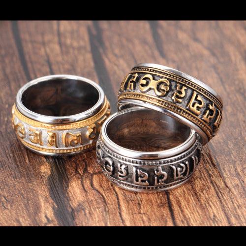 Retro Rotating Six-character Mantra Ring - Super Amazing Store