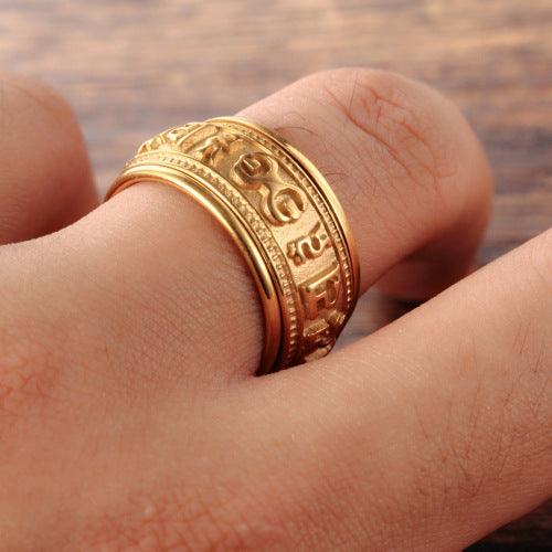 Retro Rotating Six-character Mantra Ring - Super Amazing Store