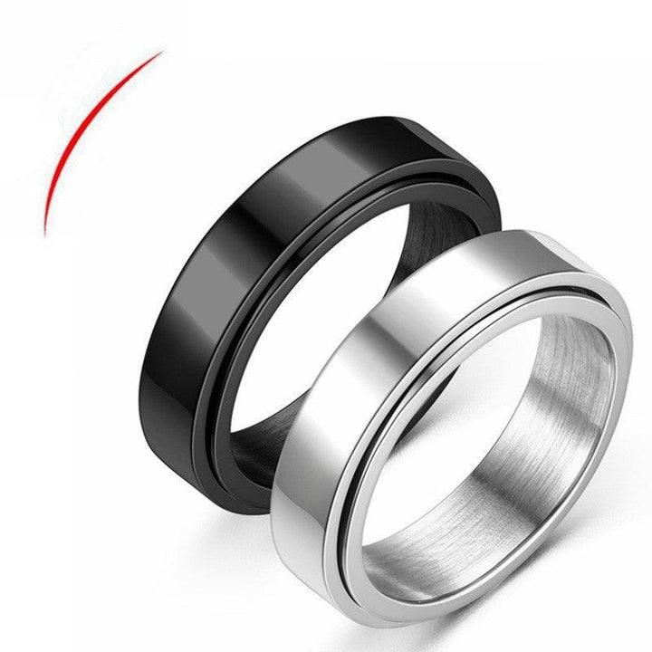 Rotating Titanium Steel Simple Bracelet Ring For Women - Super Amazing Store