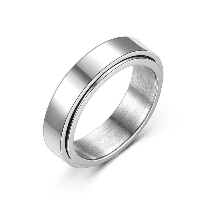 Rotating Titanium Steel Simple Bracelet Ring For Women - Super Amazing Store