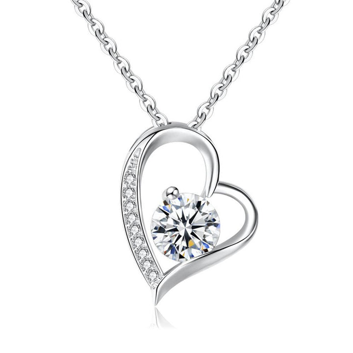 Simple Heart-shaped Zircon Necklace For Women - Super Amazing Store